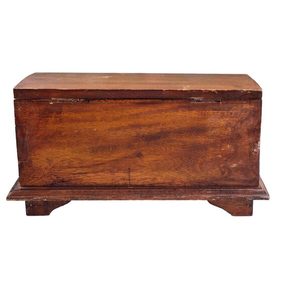 Vintage Wooden Storage Chest Lid & Metal Latch - Picture 7 of 16